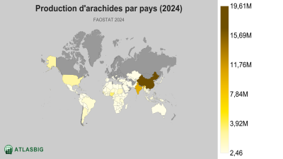 Production d'arachides par pays (2024) Thumbnail