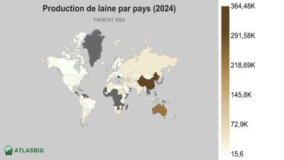 Production de laine par pays 2026 Thumbnail