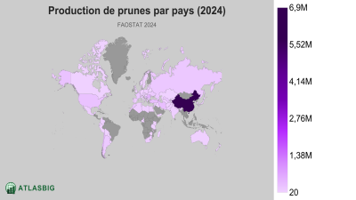 Production de prunes par pays 2026 Thumbnail