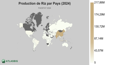 Production de Riz par Pays (2024) Thumbnail
