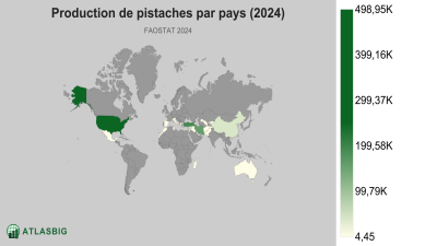Production de pistaches par pays 2026 Thumbnail