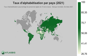 Taux d'alphabétisation par pays 2026