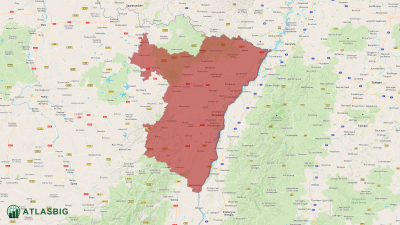 Carte du Bas-Rhin Thumbnail