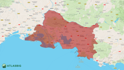Carte des Bouches-du-Rhône Thumbnail
