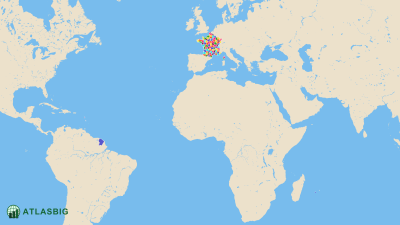 Carte des départements de France Thumbnail
