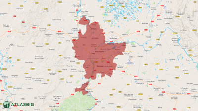 Carte de la Métropole de Lyon Thumbnail