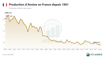 Production d'Avoine en France depuis 1961 Thumbnail
