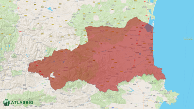 Carte des Pyrénées-Orientales Thumbnail