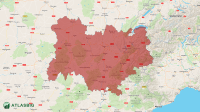 Carte d'Auvergne-Rhône-Alpes Thumbnail